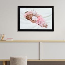 eCraftIndia White & Pink Cute Baby Satin Matt Textured UV Wall Art Painting-48