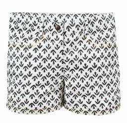 My Little Lambs Girls Off-White And Black Printed Regular Fit Shorts-image-49