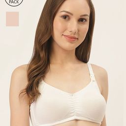 Inner Sense Pack of 2 Solid Non-Wired Lightly Padded Sustainable Maternity Bras IMBC001A_1C-42