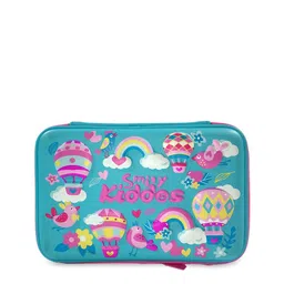 Smily Kiddos Kids Blue & Pink Printed Double Compartment Pencil Case-50