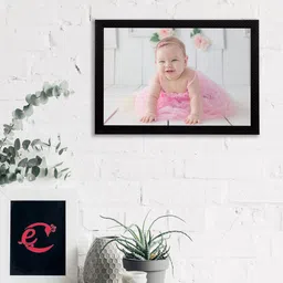eCraftIndia Pink and White Cute Baby Satin Matt Texture UV Wall Art-image-12