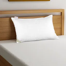 BIANCA White Solid Medium-Firm Anti Stress Orthopedic Fiber Pillow-0