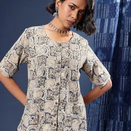 Taavi Kalamkari Cotton Co-Ord Set-image-27