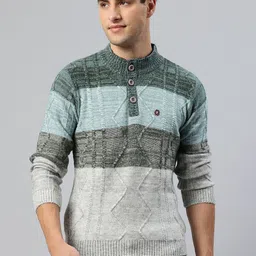Pierre Carlo Men Colourblocked Pullover-image-44