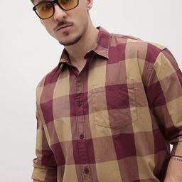 The Roadster Life Co. Pure Cotton Checked Relaxed Fit Casual Shirt-image-91