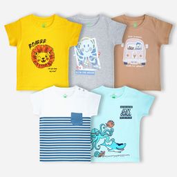 YUV Kids 5 Printed Applique T-shirt-43
