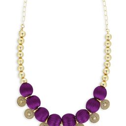 AKSHARA Girls Gold-Toned & Purple Alloy Gold-Plated Handcrafted Necklace-picture-49