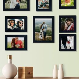 Art Street Set of 8 Black Solid Individual Photo Frames-17