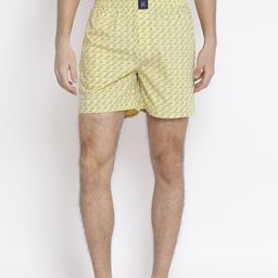 Crimsoune Club Men Yellow & Blue Printed Pure Cotton Boxers BX4085A-1-image-57