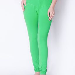Dollar Missy Women Green Solid Churidar Length Leggings-image-57