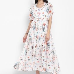 BLANC9 White Halter Neck Midi Dress-image-20