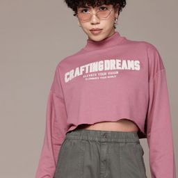 The Roadster Lifestyle Co. Women Printed Crop Sweatshirt-image-97