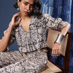 Taavi Kalamkari Cotton Co-Ord Set-image-82