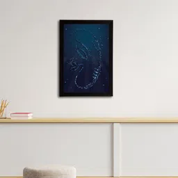 eCraftIndia Blue Lord Ganesha Satin Matt Textured UV Wall Art-image-18