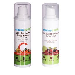 Mamaearth Unisex Set of Vitamin C Face Serum & Bye Bye Blemishes Cream-37