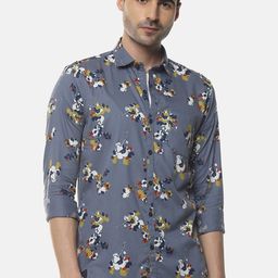 Campus Sutra Men Grey Floral Printed Casual Shirt-image-19