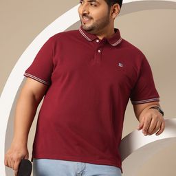 Sztori Men Plus Size Regular Fit Polo Collar T-shirt-image-78