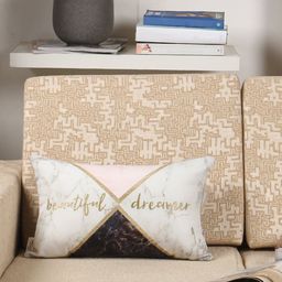 Sivya Pink & Grey Set of Single Abstract Rectangle Cushion Covers-47
