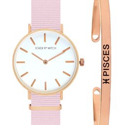 JOKER & WITCH Women Pink & Rose Gold-Toned Paris Pisces Watch Bracelet Stack JWBS306-image-89