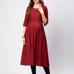CEE-18 Ethnic Motifs Printed A-line Maternity Kurta-picture-53