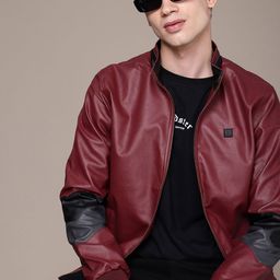 WROGN Mock Collar Biker Jacket-22