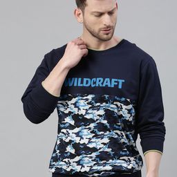 Wildcraft Men Navy Blue & White Printed 4 Sweatshirt-image-95