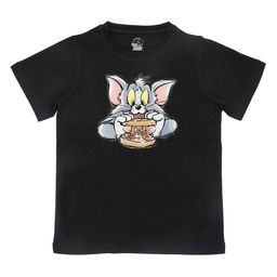 TomJerry Boys Black Printed Round Neck Cotton Pure Cotton T-shirt-image-75