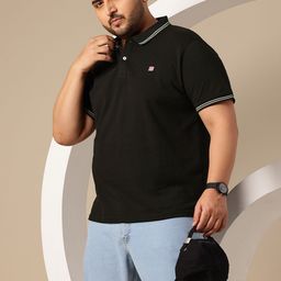 Sztori Men Plus Size Regular Fit Polo Collar T-shirt-image-47