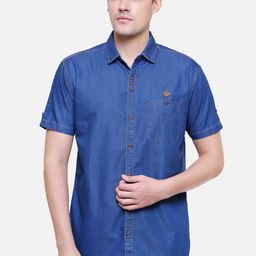 Kuons Avenue Men Blue Slim Fit Solid Casual Shirt-image-55