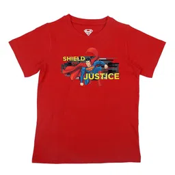 Superman Boys Red Graphic Printed Casual T-shirt-image-87