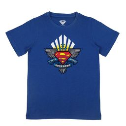 Superman Boys Blue Superman Printed Applique T-shirt-image-23