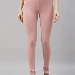 TWIN BIRDS Women Pink Solid Churidar-Length Leggings-picture-28