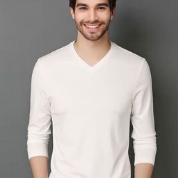 Orber Men Solid Regular Fit V-Neck T-shirt-image-64