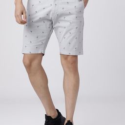 HIGHLANDER Men Grey Printed Slim Fit Chino Shorts-picture-27