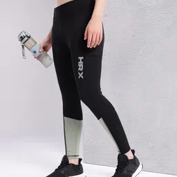HRX by Hrithik Roshan Women Colourblock Rapid-Dry Running Tights-image-62