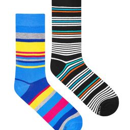 Dynamocks Unisex Pack Of 2 Striped Calf-Length Socks-19