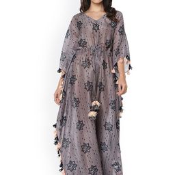 PS PRET BY PAYAL SINGHAL Purple Floral Maxi Dress-image-12