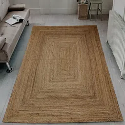 MRIC Beige Self Design Jute Carpet-picture-22