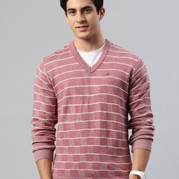 Pierre Carlo Men Geometric Self Design Pullover-image-80