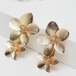 AVANT-GARDE PARIS Gold-Plated Floral Drop Earrings-image-67