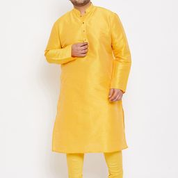VASTRAMAY Men Yellow Ethnic Kurta with Churidar-picture-56
