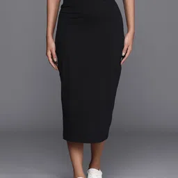 Boohoo Women Solid Straight Midi Skirt-image-30