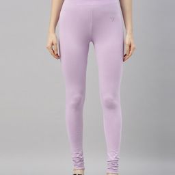 TWIN BIRDS Women Lavender Solid Churidar-Length Leggings-image-93
