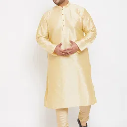 VASTRAMAY Men Gold Kurta with Churidar-picture-51