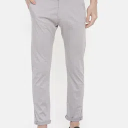 Celio Men Grey Slim Fit Solid Regular Trousers-image-18