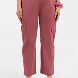 GULABOSITABO Women Pure Cotton Cargo Trousers-image-107
