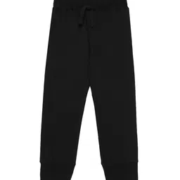 ZION Boys Black Solid Cotton Straight-Fit Joggers-image-2