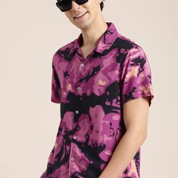 HERE&NOW Abstract Printed Relaxed Fit Casual Shirt-picture-16