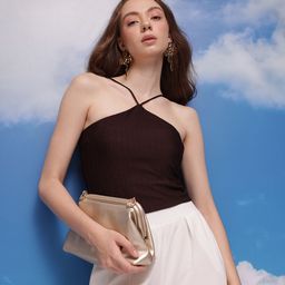 CORSICA Ribbed Crinkle Sleeveless Crop Top-picture-38