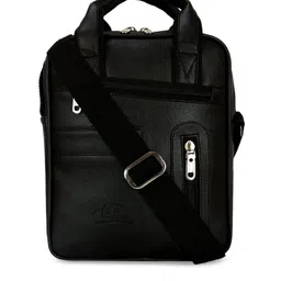 Leather World Unisex Black Solid Messenger Sling Bag-picture-46